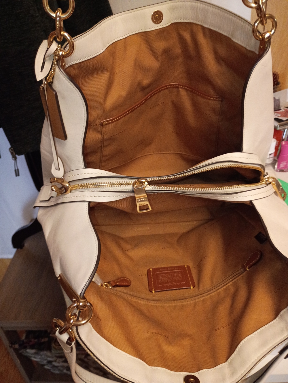 Coach Dalton 31 Horse And Carriage Jacquard& Leather Shoulder Bag - Picture 11 of 14